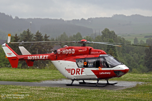 Gefahrenpotential: Landender Hubschrauber